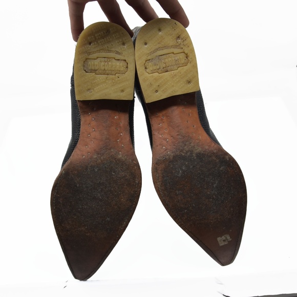 *Old Corral Sz 9.5 Black Western Slip On Cowboy - Picture 6 of 6